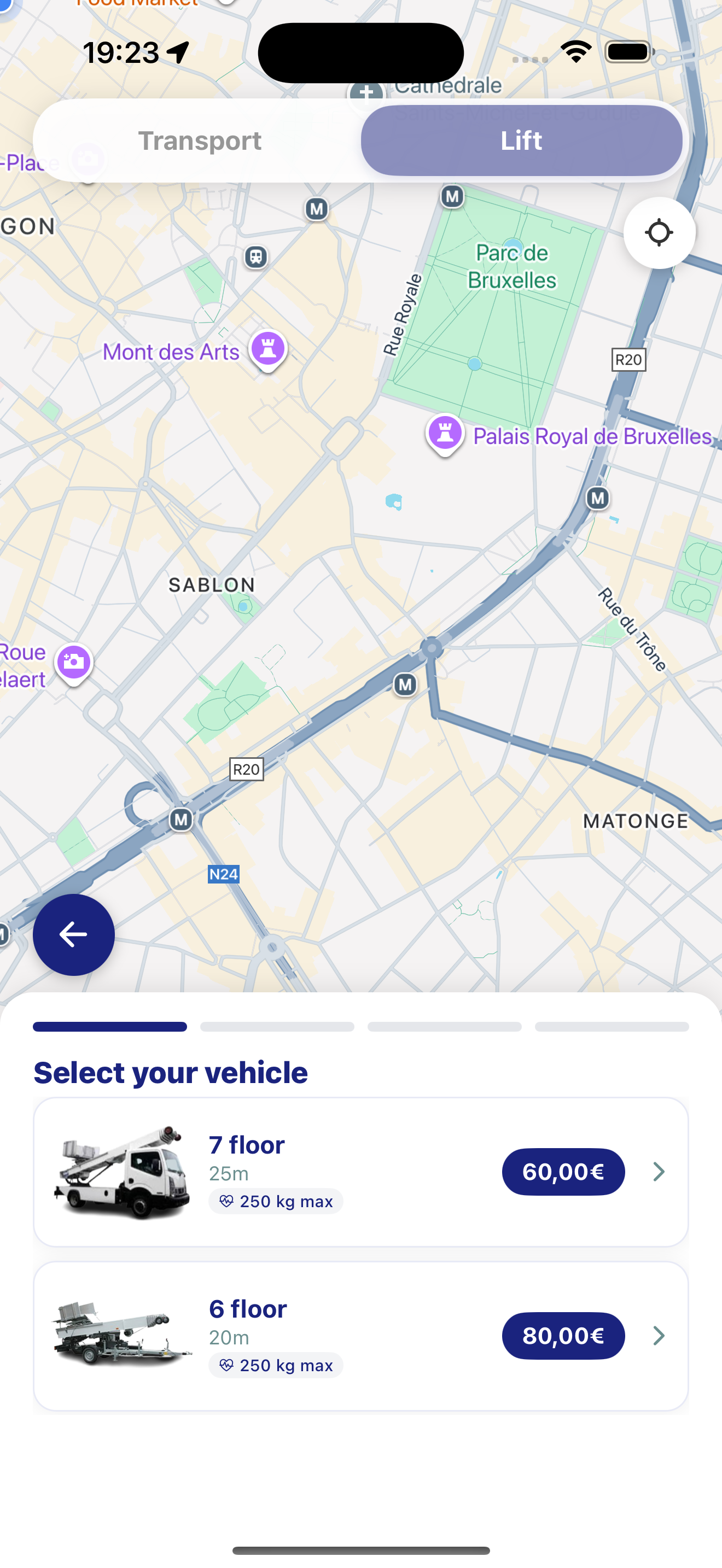 Lift - Select vehicle